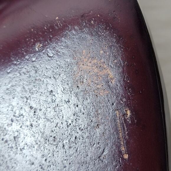 Miu Miu Plum Patent Wood Heel Pumps, Sz EU 38 / US 8 - Picture 11 of 16